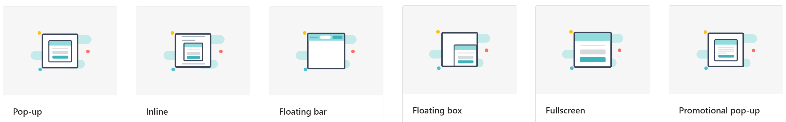 Different types of subscription forms